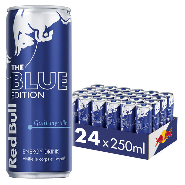 Red Bull Blue Edition - Myrtilles - Pack de 24 Cannettes 250ml