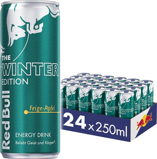 Red Bull Winter Edition Pomme-Figue | Pack de 24 Cannettes 250ml
