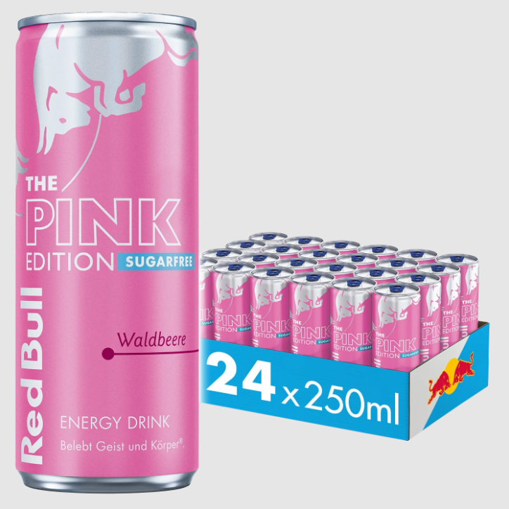Red Bull The Pink Edition (Fruits Rouges) | Pack de 24 Cannettes 250ml