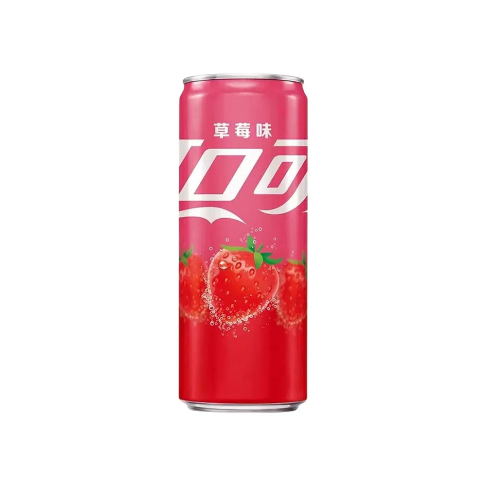 Coca-Cola Fraise Chine (Strawberry) - Pack de 24 Cannettes 330ml